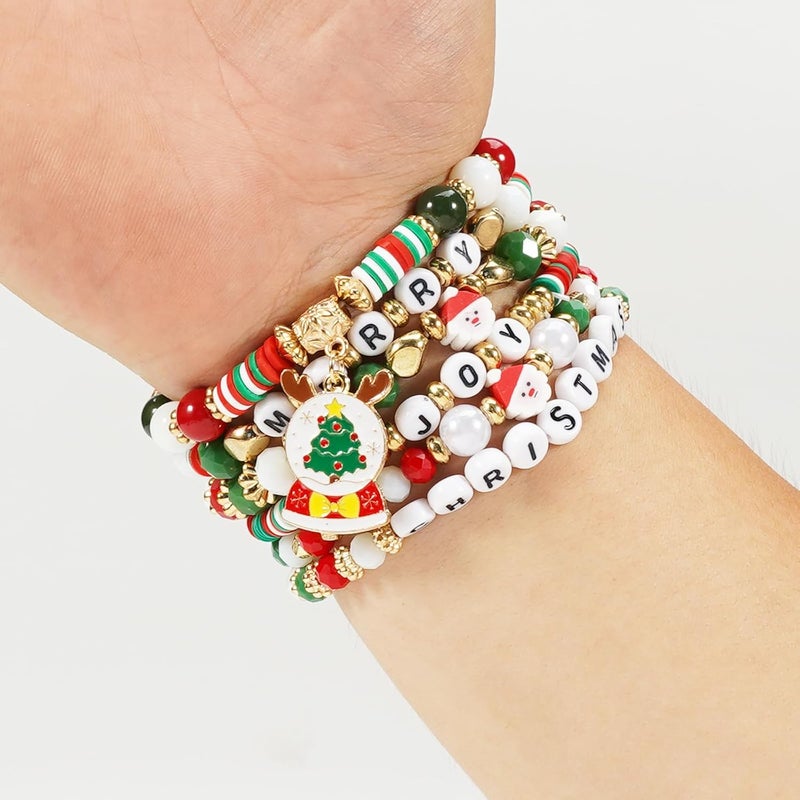 Lonext Halloween Bracelets Stackable Heishi Beaded Stretch Bracelets - Image 5